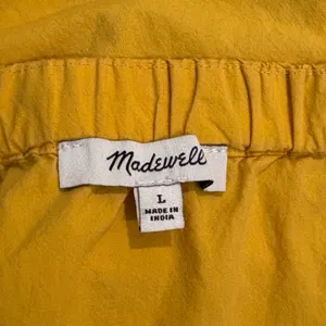 Madewell Flutter Sleeve Square Neck Mini Dress Marigold Yellow Summer Size Large thumbnail 5