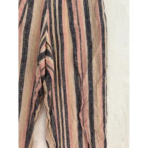 Drew Striped Wrap Front Tulip Hem Pants‎ Pink Navy Tan Small thumbnail 5