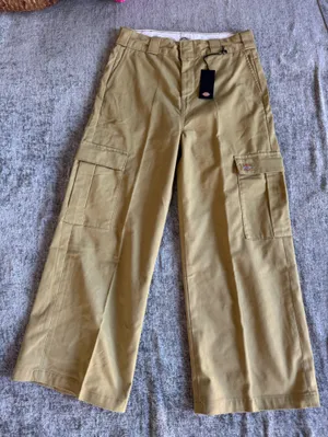 Dickies Khaki Wide‑Leg Cargo Pants with Utility Pockets thumbnail 2