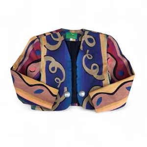 Vintage Wraps La Coleccion Judith Roberts Style Western Crop Blazer Sports Jacket USA Aztec Southwestern Sz S Measurement in pics thumbnail 1