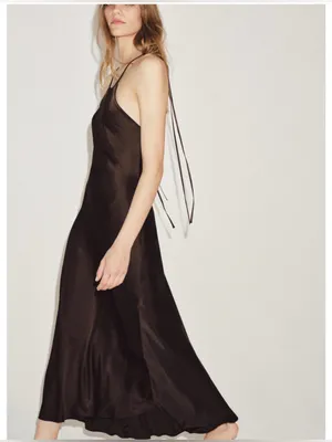 Zara ZW COLLECTION SATIN HALTER DRESS thumbnail 4