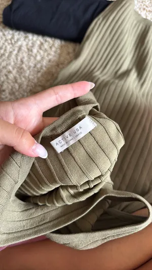 Army green midi dress Size L thumbnail 4
