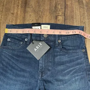 ABLE High Rise Skinny Jeans Blue Size 24 thumbnail 7