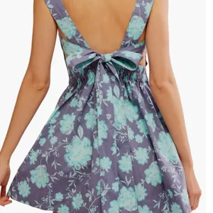 Free People Meet Me in Maui Sleeveless Minidress ocean Combo M thumbnail 4