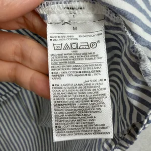 Old Navy M Oversized Striped Boyfriend Shirt Cotton Long Sleeve Button Down Top thumbnail 7