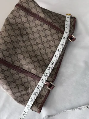 Authentic Gucci GG Supreme Monogram Coated Canvas Brown Leather Large Tote Bag thumbnail 14