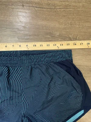 Under Armour Running Shorts Women’s Size M Navy Blue Pockets Brief Lined thumbnail 12