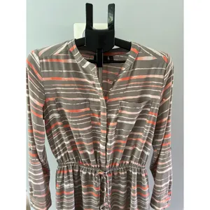 Apt.9 women's‎ gray/pink long sleeve pockets dress size 10 thumbnail 2