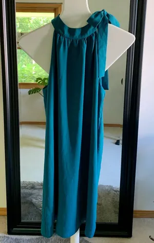 Teal Sleeveless Dress Size M thumbnail 1