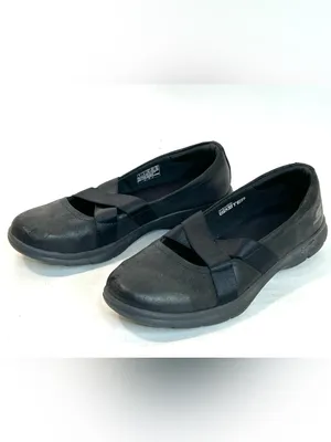 Skechers GoStep Dainty Slipon MaryJane Flats in Black size 9 thumbnail 4