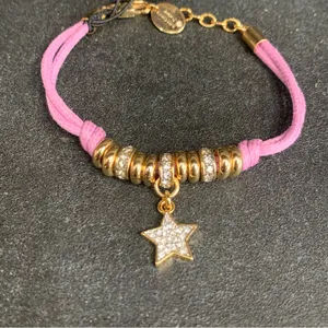 Juicy Couture B-Corded Friendship Bracelet Silver Pave Crystal Star Charm Bundle thumbnail 5