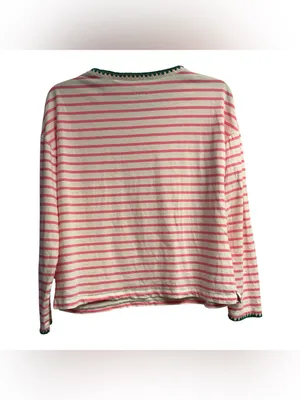 Boden 100% Cotton Striped Blanket Pocket Tee Shirt Size Medium thumbnail 5