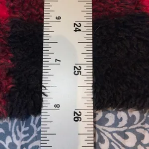 Ethyl Clothing Gorpcore Winter Pullover Women XL Red Black Buffalo Plaid Sherpa thumbnail 6