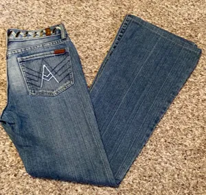 7 For All Mankind “A” Pocket Bootcut Flare Jeans thumbnail 1