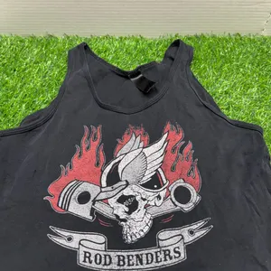 Y2K Skull Flame Rod Benders Tank Top thumbnail 3
