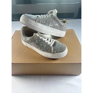 Betsey Johson Sidney Rhinestone Platform Sneakers Womens 8.5 thumbnail 2