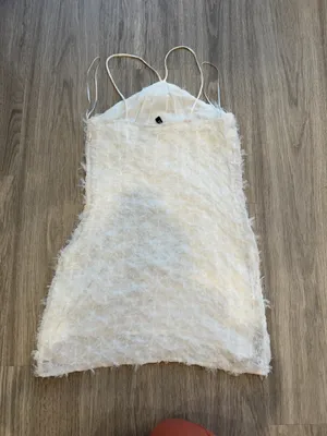 White Feather Sparkle Mini Dress Size XS thumbnail 2