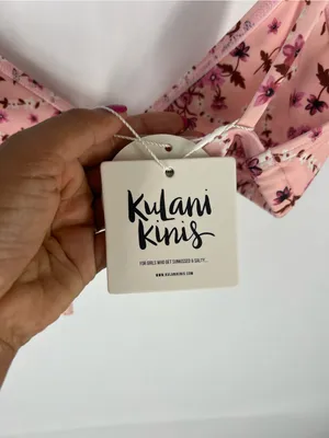 Kulani Kinis Angel Baby Bralette Bikini Top Pink Floral Size S NWT thumbnail 10