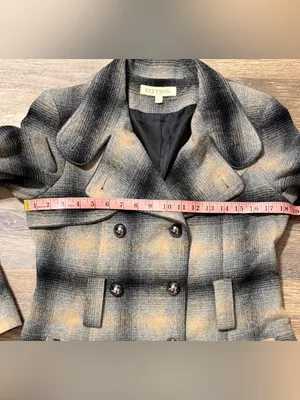 Stetson Women’s Western Plaid Double Breasted Wool Blend Jacket S thumbnail 8