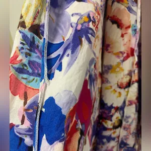 Coldwater Creek Women’s 2XL Floral Pleated Multicolor Cotton Blend Midi Skirt thumbnail 9
