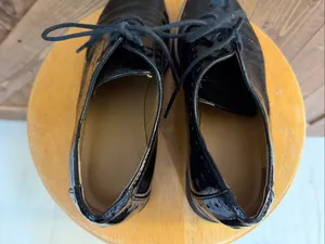 Franco Sarto Women’s Size 6 Black Patent Leather look Lace-Up Oxford Shoes thumbnail 5