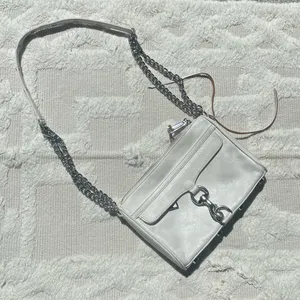 Rebecca minkoff white mini mac convertible cross body shoulder bag with silver thumbnail 1