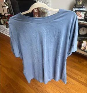 Lululemon All Yours Cotton T-Shirt blue women's 16 thumbnail 1