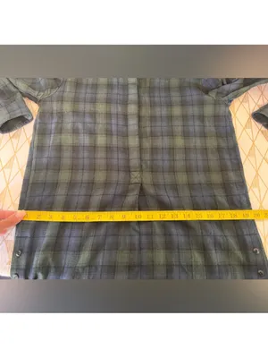 Madewell Navy and Green Plaid Flannel Mini Shirt Dress thumbnail 8