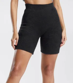 💙 Gymshark x Whitney Simmons Black‎ Eyelash Knit Shorts thumbnail 1