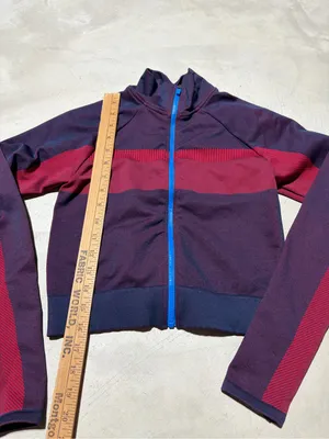Fabletics Colorblock Zip-Front Jacket cropped small thumbnail 4