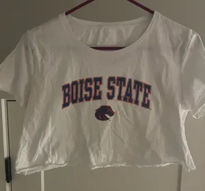 Boise State White Crop Top Size M thumbnail 1