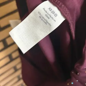 No Boundaries Burgundy Blingy‎ Flare Pull On Pants Size XS thumbnail 7