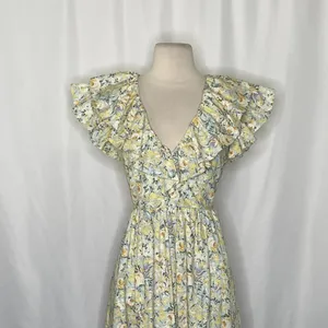 O.P.T. Kate Floral Ruffled Midi Dress One Pretty Time Pockets Ruffles‎ Small thumbnail 3
