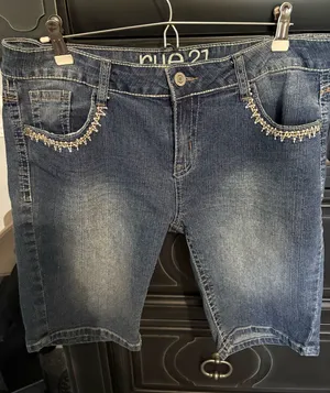 Rue 21 size 13/14 embellished denim jean shorts thumbnail 1