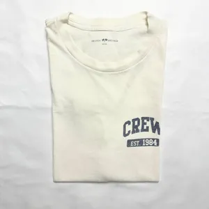 Brandy Melville Vintage Short Sleeve "Crew" Graphic Tee - White/Navy thumbnail 6