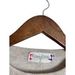 HumanUnion Custom Cashmere Crewneck Sweater "Forever Fangirl " Womans Small thumbnail 11