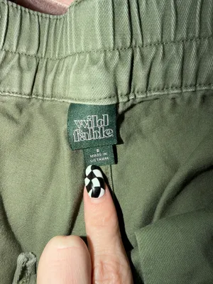 Wild Fable Cargo Pants Women’s Army Green Wide Leg thumbnail 2