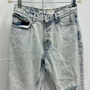 Mango MNG Denim Mom Jeans Light Acid Wash Distressed Button Fly‎ Sz 6 Streetwear thumbnail 3