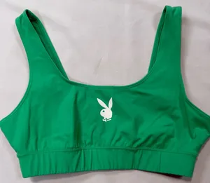 PLAYBOY Green Logo Sports Bralette thumbnail 1