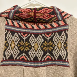 Free‎ People Tan Wool Blend Aztec Cardigan Size Small thumbnail 9