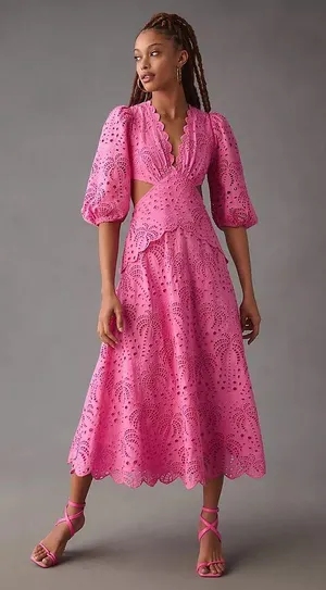 Farm Rio Scalloped Palm Dress thumbnail 3