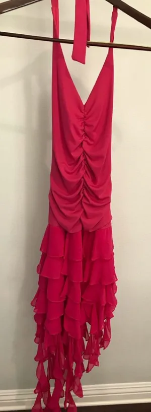 Gorgeous V- neck Ruffle Dress Juniors size S thumbnail 1