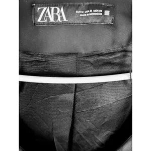 ZARA Black Blazer Dress Jacket Coat Medium M Morocco Comfort Suit thumbnail 9