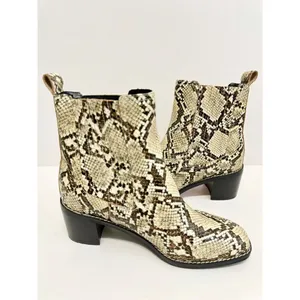 Nordstrom‎ Rack Ankle Booties Size 7 Leather Snake Print Block Heel NEW thumbnail 6