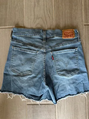 Levi's Light Blue Distressed Denim Cutoff Shorts thumbnail 4