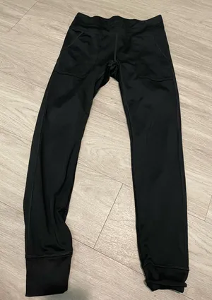 Women's Black Stretch Leggings with High Waist thumbnail 1