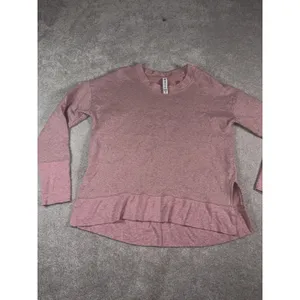 Athleta Balance Pullover Sweatshirt Women's Sz Medium Victorian Berry Multi Nep thumbnail 3