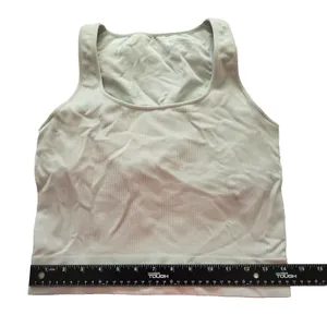 Ribbed Comfort Y2K Bra Top Wireless Pullover Stretch Sleep Active‎ DSG Gray M thumbnail 5