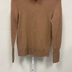 Aqua Cashmere Camel Tan 100% Cashmere Turtleneck Sweater XS Knit Monochrome thumbnail 4