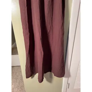 Bobi Women's Size XL Gauze Maxi Skirt Chocolate Brown Umber Braided Waist Cotton thumbnail 11
